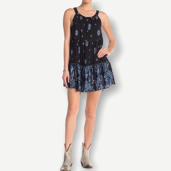 Free People Talk to Me Trapeze Slip Mini Dress XS - Picture 1 of 7